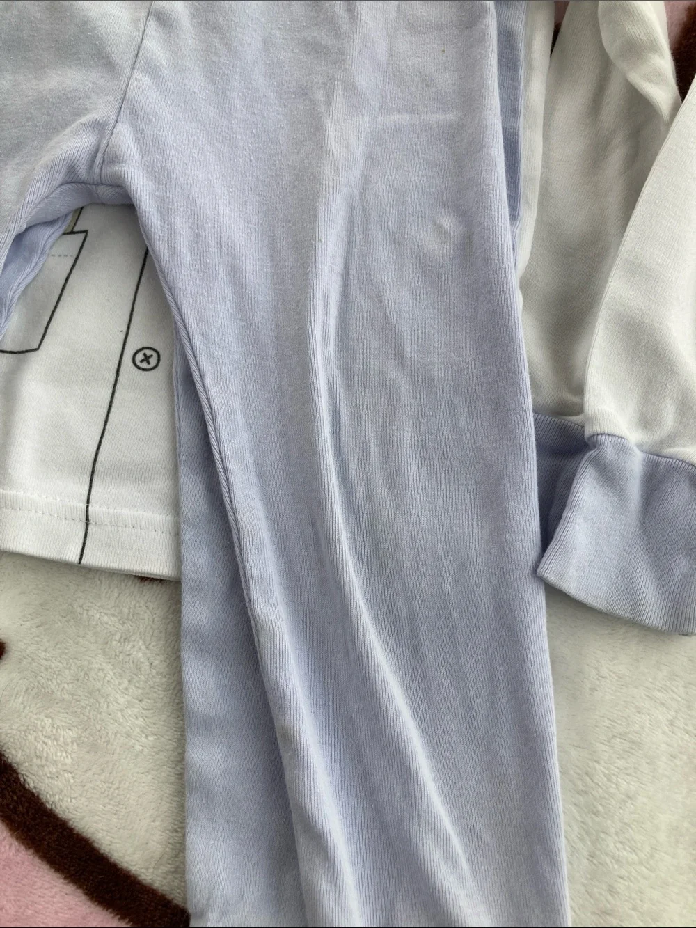 100% Cotton Light Blue Bunny Veterinarian Pajama Set